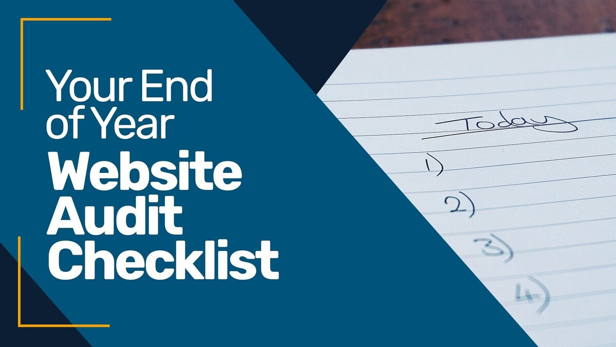 "Your End of Year Website Audit Checklist" with to-do list